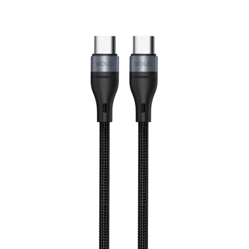 YOLO Y-074 Type-C to Type-C Upto 60W Fast Charging Support , 3.8mm OD Diameter, Length: 1 Meter YOLO Y-074 Type-C to Type-C Upto 60W Fast Charging Support , 3.8mm OD Diameter, Length: 1 Meter